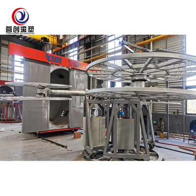 কেনা muti-arms carrousel type rotational molding machine Water tank container rotomolding machine for sales online manufacture