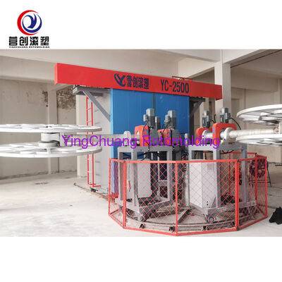 কেনা YINGCHUANG PLC ইন্টেলিজেন্ট 3-আর্ম অটোমেটিক ক্যারোসেল রোটোমোল্ডিং মেশিন, রোটারি রোটেশনাল মোল্ডিং সরঞ্জাম রঙিন প্লাস্টিকের কুলার বক্স, আইস বক্স এবং বিচ্ছিন্ন পাত্রে জন্য অনলাইনে উৎপাদন
