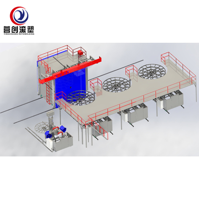 কেনা Multi-arm rotomolding machine for water tank manufacturing online manufacture