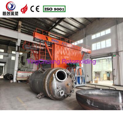 কেনা ছাঁচনির্মাণ তাপমাত্রা 200400 সেলসিয়াস শাটল রোটোমোল্ডিং মেশিন বায়ু শীতল মোড ধ্রুবক এবং প্লাস্টিক ছাঁচনির্মাণ আউটপুট নিশ্চিত অনলাইনে উৎপাদন