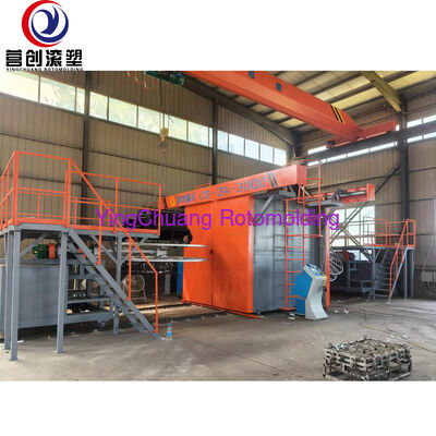 কেনা বড় হিটিং চেম্বার CS-2A-3000 শাটল রোটোমোল্ডার, হেভি ডিউটি ​​ডাবল আর্ম রোটেশনাল মোল্ডিং মেশিন বড় প্লাস্টিক ট্যাঙ্কের জন্য অনলাইনে উৎপাদন