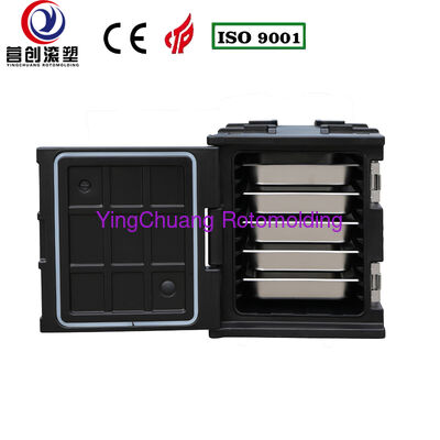 কেনা YINGCHUANG OEM 75L ব্ল্যাক হ্যান্ডেল টাইপ রোটোমোল্ডেড ইনসুলেটেড বক্স, পুরু PU ফোম হট অ্যান্ড কোল্ড হোল্ডিং জিএন প্যান ফুড ট্রান্সপোর্ট ক্যাবিনেট ক্যাটারিং ক্যান্টিন সেন্ট্রাল কিচেন অনলাইনে উৎপাদন