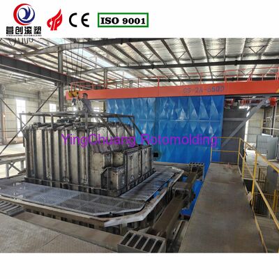 INGCHUANG 6.5m বড় চুলা দ্বি-অক্ষীয় শাটল রোটোমোল্ডিং মেশিন, কাস্টম এলএলডিপিই ইলেক্ট্রোলাইট শক্তি সঞ্চয় ট্যাঙ্ক জন্য পিএলসি স্বয়ংক্রিয় ঘূর্ণন ছাঁচনির্মাণ সরঞ্জাম