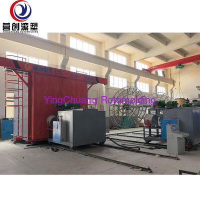YINGCHUANG CS-3A-3500 শাটল রোটেশনাল মোল্ডিং মেশিন, প্লাস্টিকের জলের ট্যাঙ্ক এবং ফাঁপা পণ্যগুলির জন্য মাল্টি-আর্ম ক্যারোসেল রোটোমোল্ডিং সরঞ্জাম